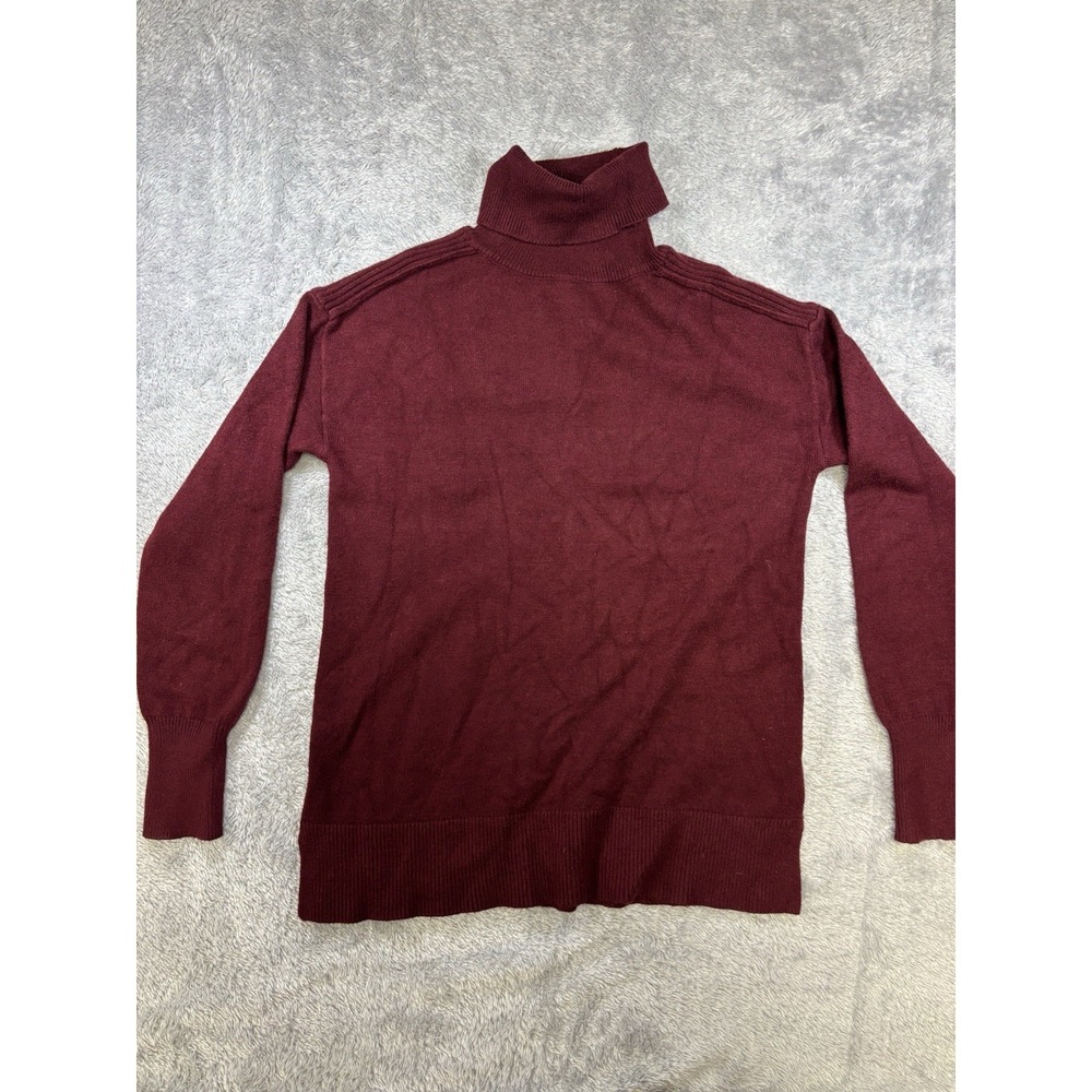 EVEREVE Women's Carlie Turtleneck Pullover Longsleeve Size XS Merlot 0728